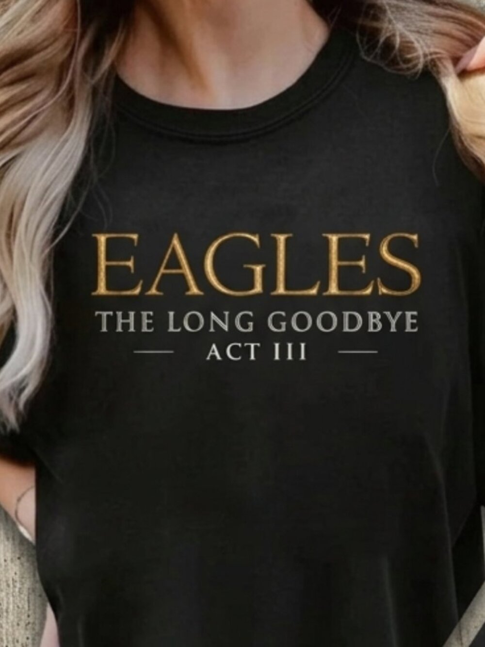 Eagles The Long Goodbye Tour Tee Vintage Rock Band Shirt Y2K Black - Picture 2 of 3